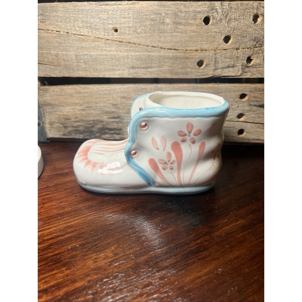 Baby Bootie Ceramic Planter Original Sticker Japan Napco Vintage‎